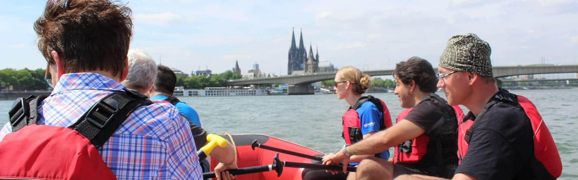 Rafting team event near Cologne