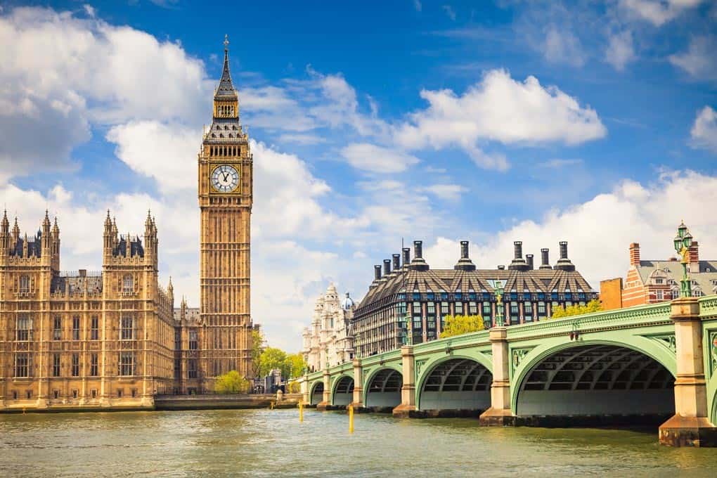 A corporate trip to London takes you to sights like the British Paralament and Big Ben