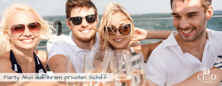 Plan a private ship charter as a corporate event with an event planning company