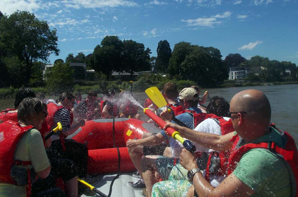 Rafting Team Event on the Rhine in Cologne and Bonn