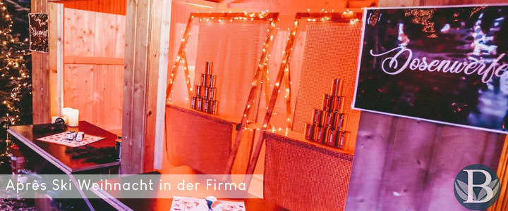 Apres Ski Christmas Party for Companies - mobile with distance on the company grounds | b-ceed events