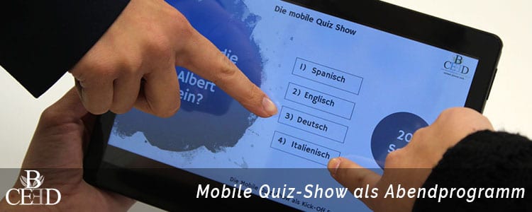 Betriebausflug mit mobiler Quiz-Show von b-ceed: events
