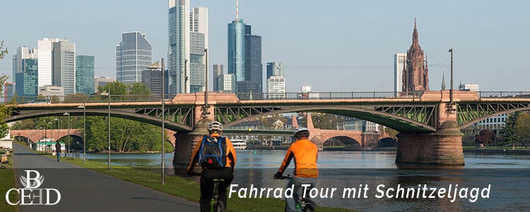 Interaktive Fahrradschnitzeljagd beim Betriebsausflug Frankfurt am Main von b-ceed: events