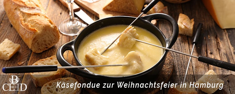 Fondue evening for Christmas party Hamburg with b-ceed