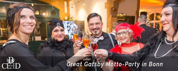 Great Gatsby Mottoparty - die Weihnachtsfeier in Bonn von der Eventagentur b-ceed