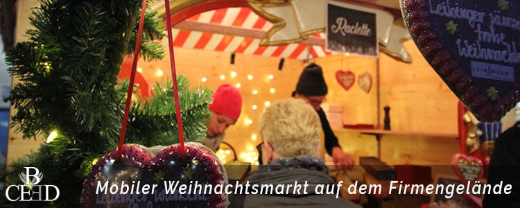 Mobile Christmas market on your own company premises. Christmas party Hamburg with b-ceed