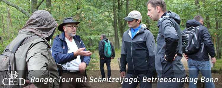 Ranger tour with scavenger hunt as a company outing Bonn with b-ceed