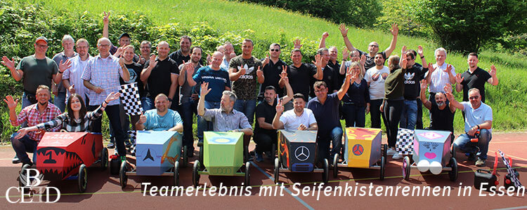 Seifenkistenrennen als Teambuilding Essen von b-ceed