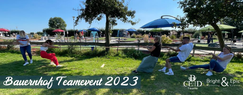 Company outing 2023 Tip: Farm Olympics with farm barbecue - bceed eventagentur and bright and epic