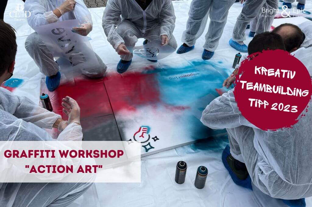 Creative teambuilding tip 2023: Graffiti course by Bright&amp;Epic and b-ceed teamevents