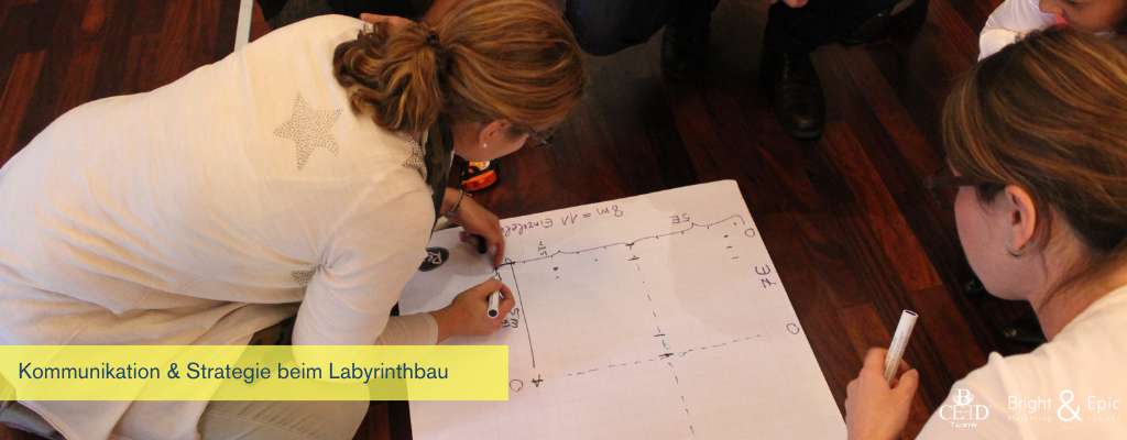 Team Coaching und strategisches Teambuilding Labyrinth Bau - Bright and Epic und b-ceed Eventagentur