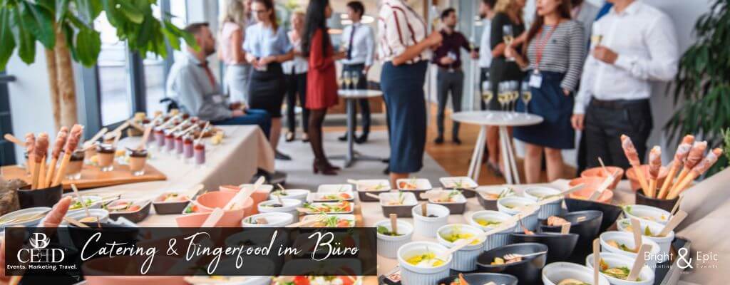 Catering zur Bueroparty mit Fingerfood und Themen Buffets buchen: b-ceed events und bright and epic group