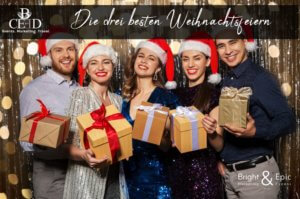Find and book the three best Christmas party ideas at bright &amp; epic and b-ceed eventagentur