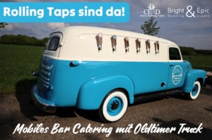 Rent a mobile bar and catering with U.S. classic cars in Cologne for corporate events - Rolling Taps and b-ceed